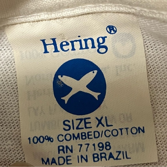 Vintage Hering American Flag Gold Glitter Hearts Single Stitch Tee - Picture 9 of 10